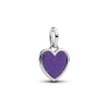 Billede af Pandora Lilla Hjerte charm platinbelagt metalblanding