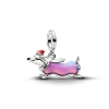 Billede af Pandora Jul Gravhund charm platinbelagt metalblanding m. synt. opal + emalje
