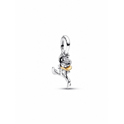 Billede af Pandora Disney Limited Edition Belle Fortryllet Rose charm sølv m. lab-grown diamant (0,012 ct. TW)