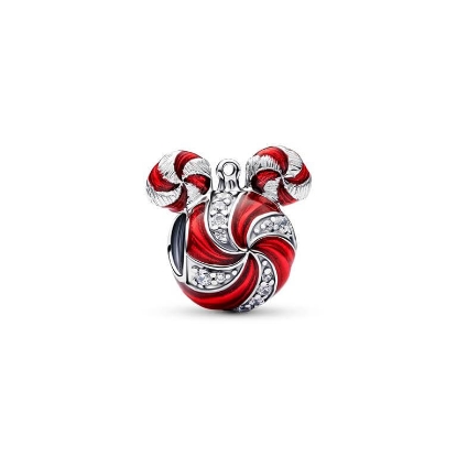Billede af Pandora Disney Limited Edition Mickey Mouse Julepynt charm sølv m. emalje