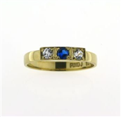 Ring m carre fatn. m. 3 * syn. stene. a 3,0 mm. 8 kt.