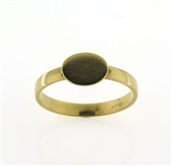 Ring 14 kt m. oval plade 9*7 m/m........