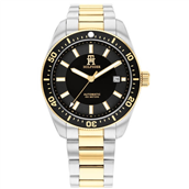 Tommy Hilfiger TH85 herreur automatik stål gulddoublé sort skive 40mm 10bar