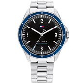Tommy Hilfiger Maverick herreur stållænke sort skive 43mm mineralglas 5bar
