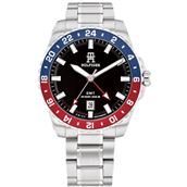 Tommy Hilfiger TH85 GMT herreur stål sort skive 41mm 20bar