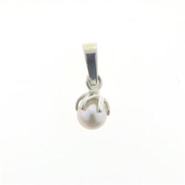 Vedhæng perle, grabber sv. kp.  5-5½ mm 925s