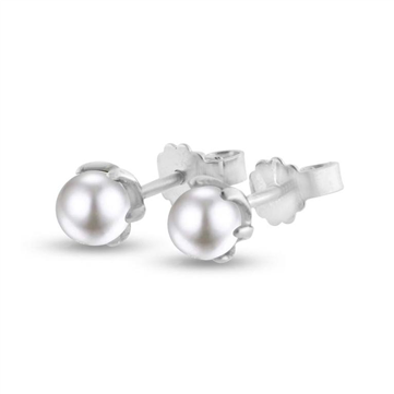 Ørestik perler, grabber, sv. kp.  5-5½ mm 925s