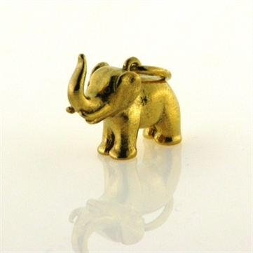 Vedhæng elefant (lg. 18 mm.)  8 kt facon 6,5 gr (prisen er excl. guld)