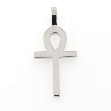 Vedhæng Kors med hank livets nøgle 925s (12*20 mm.)