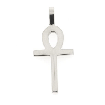 Vedhæng Kors med hank livets nøgle 925s (12*20 mm.)