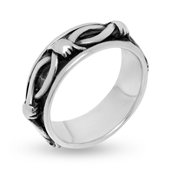 Herrering med vikinge mønster 925s