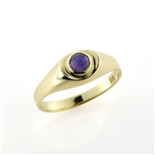 Ring 5 mm cabochon sleben sten