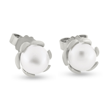 Ørestik perler, grabber FW.  kp.  7½-8 mm. 925s