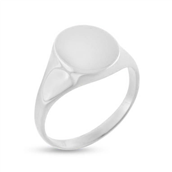 Ring, Signetring oval plade 13*11 mm 925s