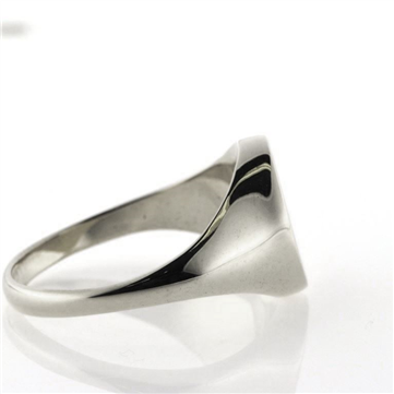 Ring, Signetring oval plade 13*11 mm 925s