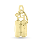 Dykkerflasker, dobbelt, massive, hj. 26 mm., br. 12 mm. 14 kt.