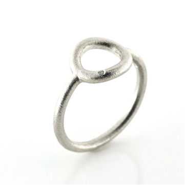 Ring Circles brill. 0,01 w/vs. 11 mm. 925s (overflade sand)