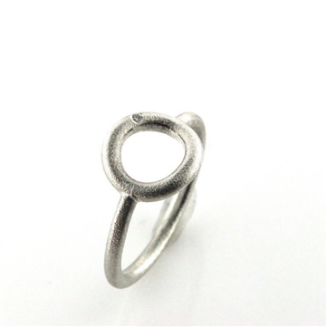 Ring Circles brill. 0,01 w/vs. 11 mm. 925s (overflade sand)