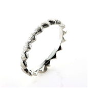Ring hjerter sølv, sølv forgyldt, 8 kt., 14 kt., 14 kt. hvg. (hjertering)