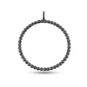 Vedhæng Circles 31 mm. i oxideret sølv (overflade sand)