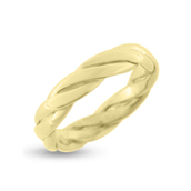 Ring snoet tråd (3 tråde) br. 4,9 mm. i guld
