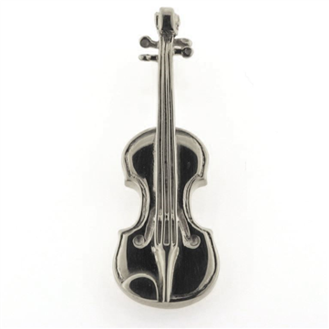Vedhæng Violin, lg. 33 mm. skjult øsken 14 kt. hvg.