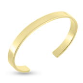 Armring åben i bund firkantet  rekt. tråd br. 7,0* tyk. 2,5 mm. 925s forgyldt (forgyldning vil blive slidt af ved brug !)