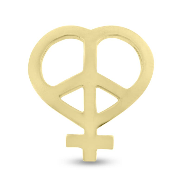 Vedhæng, hjerte, fredstegn (peace tegn) og pigetegn | Køb hos