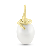 Vedhæng unik ferskvands kultur perle drop 9½-10 mm. 14 kt.