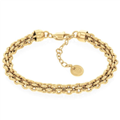 Tommy Hilfiger Intertwined Circles Chain armbånd stål gulddoublé 17cm