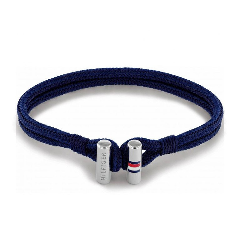 Tommy Hilfiger Blue Bracelet armbånd blå nylonsnor med stål lås Tommy ure - Køb hos pindj.dk