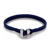 Tommy Hilfiger Blue Bracelet armbånd blå nylonsnor med stål lås 21cm