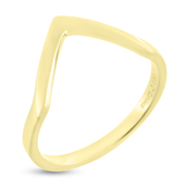 Ring V ring 925s sølv forgyldt (Vring) (forgyldning vil blive slidt af ved brug !)