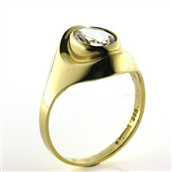 Ring m. oval syn sten 9*7 mm Priser FRA