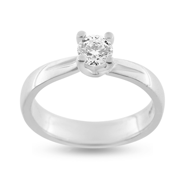 Ring solitaire sten 5 mm. 925s 