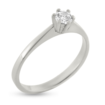 Ring solitaire 925s syn sten 4,0 mm