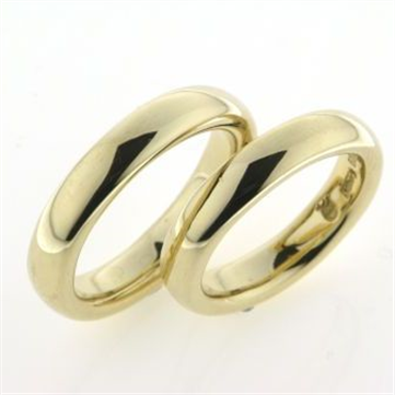 Vielses ringe, profil oval 4,6*2,7mm 8 kt facon ca. 21,5 gr. (prisen er excl. guld)