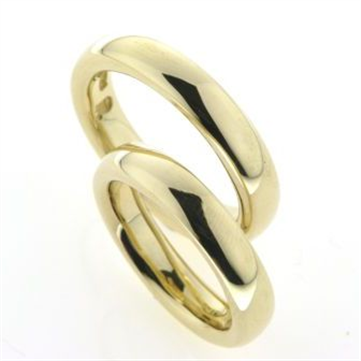 Vielses ringe, profil oval 4,6*2,7mm 8 kt facon ca. 21,5 gr. (prisen er excl. guld)