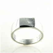 Ring m. plade 925s (7,5*9,5)