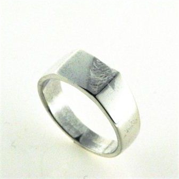 Ring m. plade 925s (7,5*9,5)