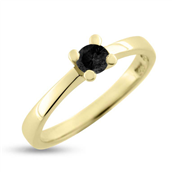 Dream Delux ring med sort brill. 0,30 ct. 14 kt.  