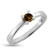 Dream Delux ring med brill. coffee 0,10 ct. i sølv