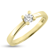 Dream Delux ring med syn. zirk. 4,0 mm. i forgyldt sølv