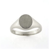 Ring, Signetring oval plade 11*9,5 mm 925s