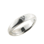 Ring 3* 0,015 w/vs i hjerte 14 kt. hvg.