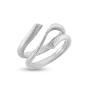 Ring  dobbelt skinne 14 kt. hvg.