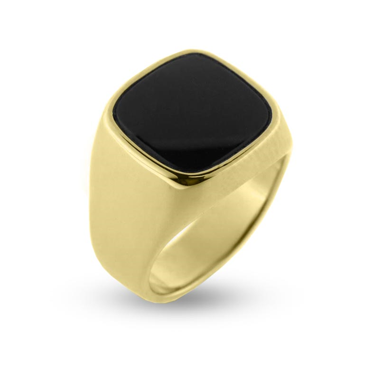 Ring, herrering med onyx sten Pind J. - Køb hos pindj.dk