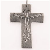 Vedhæng kors med Jesus, 30*42 mm., 925s.