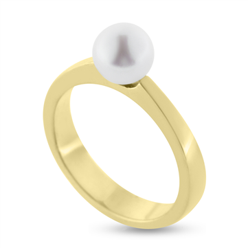 Ring perle sv. perle 5½-6 m/m. 8 kt.