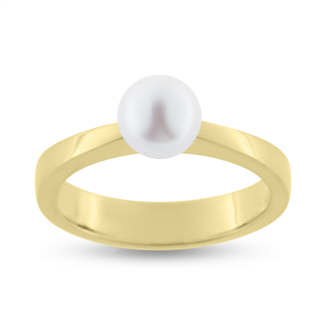Ring perle sv. perle 5½-6 m/m. 8 kt.